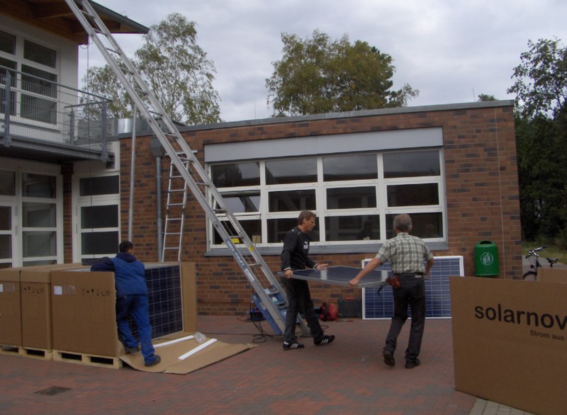 Module auf das Dach